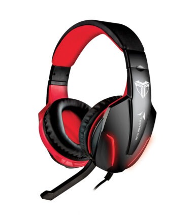 TECHMADE CUFFIA GAMING PER CONSOLE/PC/SMARTPHONE ROSSA