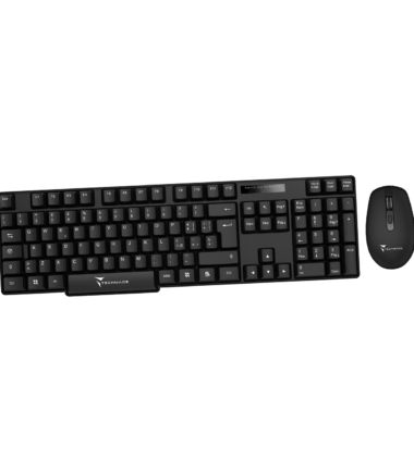 TECHMADE KIT DI TASTIERA+MOUSE SENZA FILI BLACK