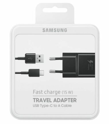 SAMSUNG TRAVEL ADAPTER Fast Charge (15W) + Cavo Type C Nero