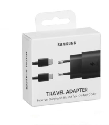 SAMSUNG ALIMENTATORE CAVO TYPE-C A TYPE-C FAST CHARGE 25W 2A NERO BLISTER