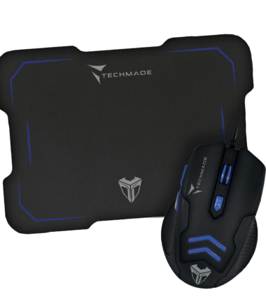 TECHMADE MOUSE USB+MOUSEPAD GAMING TM-M016 BLU