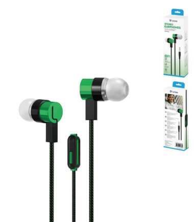 Cuffia Earphones Jack 3.5 Verde Unico