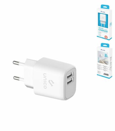Caricabatteria da Casa 2.4 A - Doppia Uscita Usb Unico