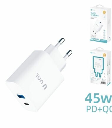 Caricabatteria da Casa 45W Uscita Type C + Usb Unico