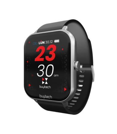 BUYTECH SMARTWATCH CALL CASSA SILVER CINT. SILICON NERO