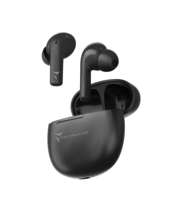 TECHMADE EARBUDS DOPPIO MIC COLORE NERO