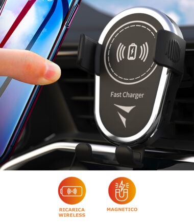 TECHMADE TM-C1 CARICATORE SENZA FILO 15W NERO CAVO USB