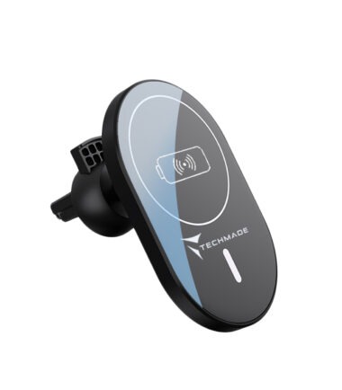 TECHMADE TM-C20 CARICATORE SENZA FILO 15W NERO CAVO USB