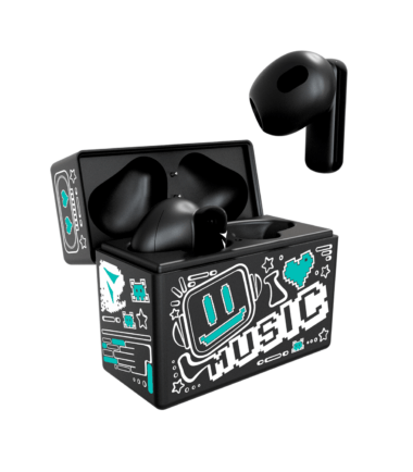 TECHMADE EARBUDS CON PATTERN VERDE TM-XM191-BKGR