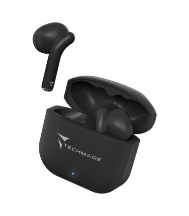 TECHMADE AURICOLARI SENZA FILO CON BOX DI RICARICA TM-XM201-BK