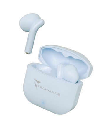 TECHMADE AURICOLARI SENZA FILO CON BOX DI RICARICA TM-XM201-BL