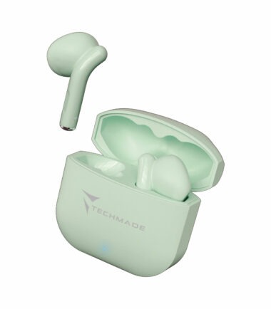 TECHMADE AURICOLARI SENZA FILO CON BOX DI RICARICA TM-XM201-GR